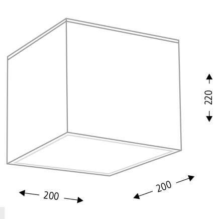 Sufitowa lampa kostka ZAMA 7056 Shilo metalowa LED 16W 3000K czarna