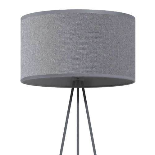 Podłogowa lampa na trójnogu Cadilac 7992 Nowodvorski z abażurem szara
