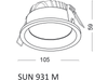 Wpust do łazienki Sun 293101103 Elkim LED 6W 3000K okrągły IP44 czarny