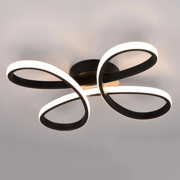 Metalowa lampa sufitowa do salonu Fly 645610132 LED 22W 3000K czarna biała