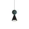 Stożkowa wisząca lampa BINGO czarna P0682 1xLED 8W 3000K kula kamień