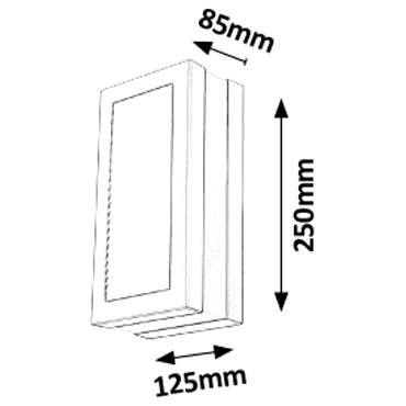 Kinkiet LAMPA elewacyjna STUTTGART 8170 Rabalux zewnętrzna OPRAWA prostkątny kinkiet IP44 stal nierdzewna