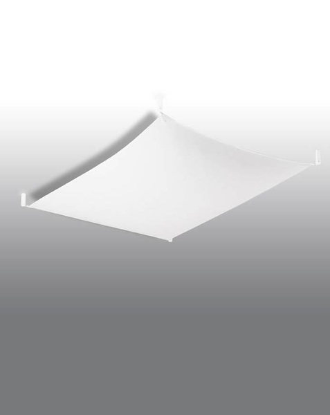 LAMPA sufitowa SL.0737 prostokątna OPRAWA plafon materiałowy biały