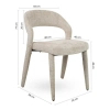 Tapicerowane krzesło KOS MM1501100299 beżowe taupe tkanina 45cm