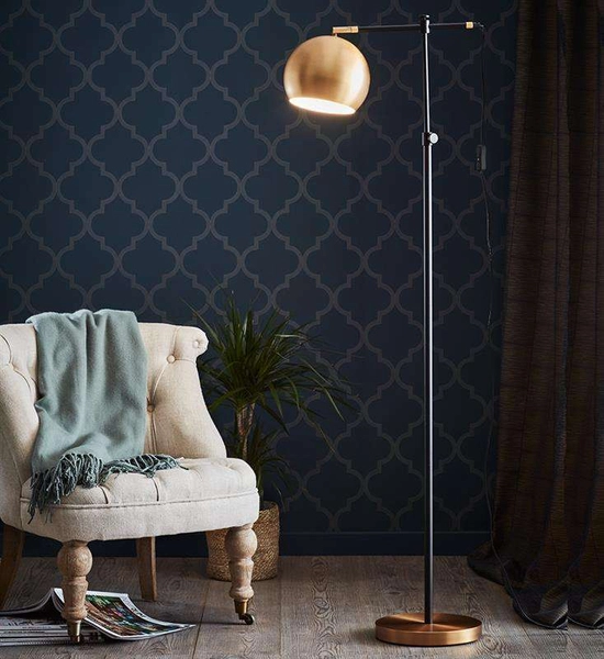 Stojąca LAMPA podłogowa CHESTER 107231 Markslojd metalowa OPRAWA kula ball brąz