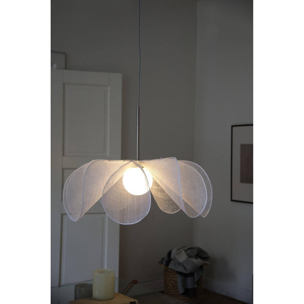 Wisząca lampa jadalniana STYRKA 108818 Markslojd nad stół biały srebrny