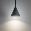 Wisząca lampa stożkowa do salonu ZENITH 11493 szary błękit