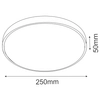 Okrągła plafoniera Ika 1061 Brosline LED 18W 4000K IP54 pierścienie biały