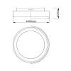 Owalny plafon ARUBA biały C0284 1xLED 52W 3000K do sypialni