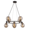 LAMPA wisząca GALVEZ PND-28622-8A Italux modernistyczna OPRAWA loftowy ZWIS kule balls czarne brąz bursztynowe