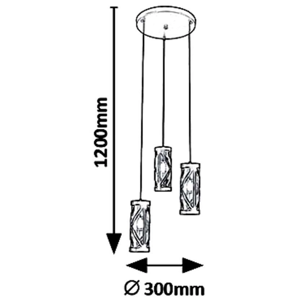 LAMPA wisząca OBERON 5339 Rabalux szklana OPRAWA kaskada ZWIS klosz obudowany brązowa kawowa bursztynowa