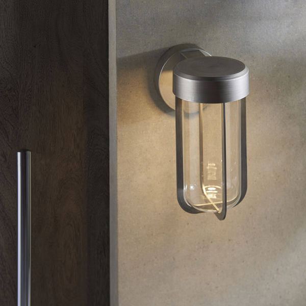 Kinkiet zewnętrzny L&-192782 Light& LED 8W 2700K szklany IP44 srebrny