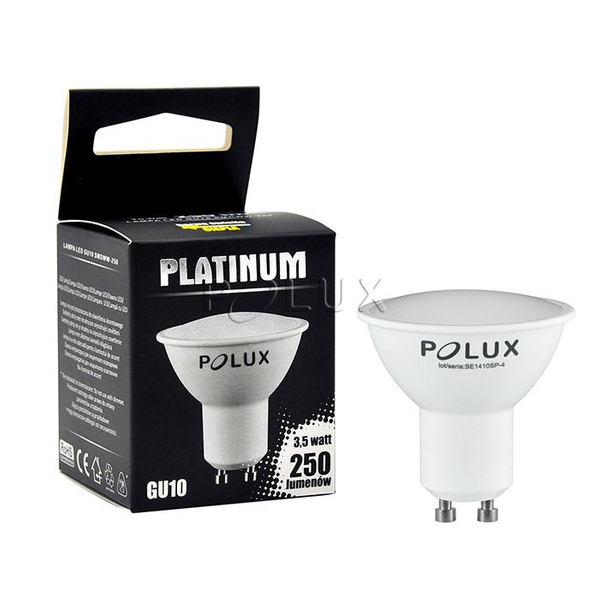 Ledowa żarówka 209856 Polux GU10 reflektor 3,5W 250lm 230V biała ciepła