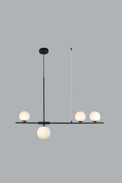 Loftowa lampa wisząca Sandra do jadalni czarna biała