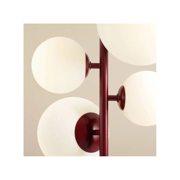 Modna lampa wisząca Bloom 1091L15 ball do salonu czerwona