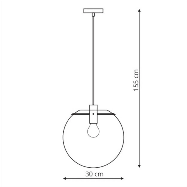 LAMPA wisząca PUERTO LP-004/1P L GD Light Prestige skandynawska OPRAWA szklana kula zwis przezroczysty złoty