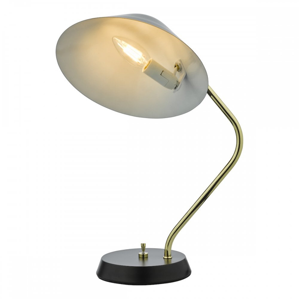 Lampka biurkowa Erna ERN4122 Dar Lighting regulowany abażur czarny mosiądz