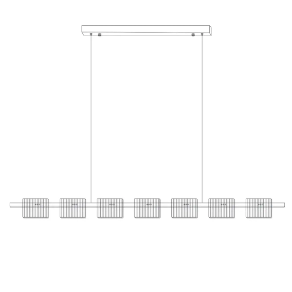 Lampa wisząca geometryczna BACCIO ST-DL8520 złota metalowa szlana LED 21W 3000K 7-punktowa