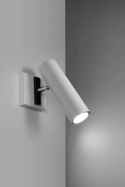 Kinkiet LAMPA ścienna SL.0494 metalowa OPRAWA tuba biała