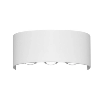 Zaokrąglona lampa do ogrodu Ortelo LED 6W kinkiet biały