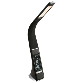 LAMPKA biurkowa SOPHIE 58334 Globo stojąca LAMPA gabinetowa LED 6,5W z zegarkiem czarna
