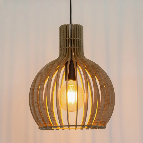 Lampa zwisająca Winter 40953 Sigma naturalna ekologiczna beżowa czarna