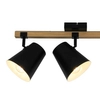 Regulowana lampa sufitowa Elti P22077-3TU Zumaline tuba drewniany czarny