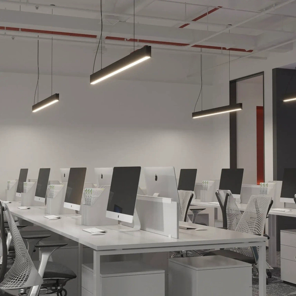 Podłużna lampa wisząca Sigi PL0128-BK Yaskr LED 36W 3000K belka czarna
