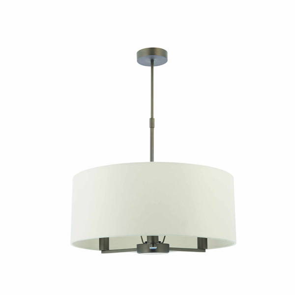 Zwisowa lampa z abażurem Daley 73015 Endon nad stół tuba kremowa