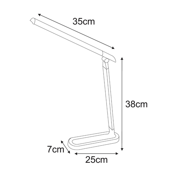 Ledowa biurkowa lampka Niko K-MT-206 CZARNY LED 5W 4000-6000K srebrna
