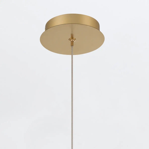 Okrągła lampa wisząca Palmas QN-PALMAS-1MP-BG LED 12W 3000K złota