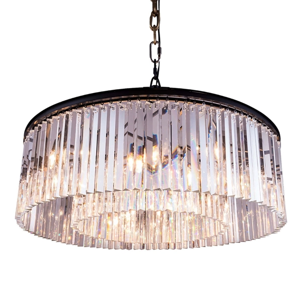 Salonowa lampa wisząca CGHEREROUNDD80 crystal glamour stal