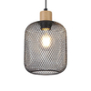 Metalowy zwis ażurowy Grendel 3131 czarna lampa wisząca do sypialni