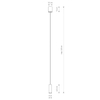 Sopel zwisowa lampa stick Fourty 10764 Nowodvorski do salonu biała
