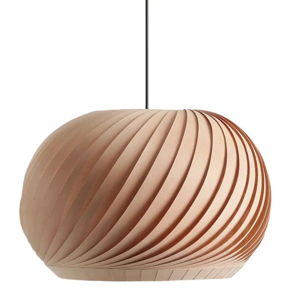 Drewniana lampa wisząca Nature Light 1110G_M Aldex do przedpokoju brązowa