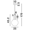 Lampa wisząca do jadalni JAVIER LE44483 LED 6W 3000K kula złota biała