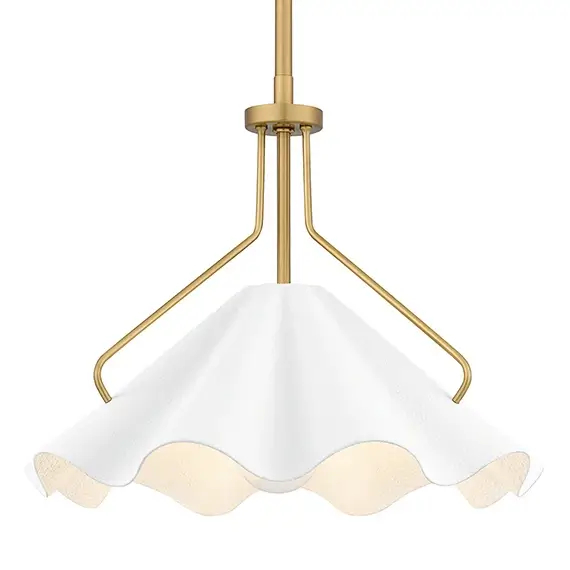 Lampa wisząca nad stół Mejia QZ-MEJIA-1P-S-AB  mosiądz biały