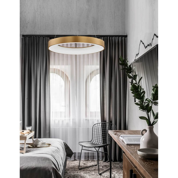 Lampa wisząca pierścieniowa Tome Smart LE41517 LED 50W 3000K złota biała
