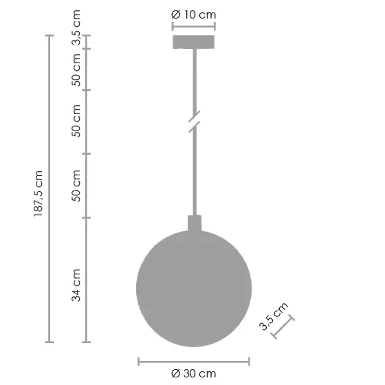 Wisząca lampa koło Marble ST-8950-30 Step LED 24W 3500K marmur złota