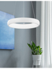 Okrągły żyrandol salonowy Tolu ring LED 32W 3000K metalowy biały