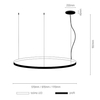 Metalowa lampa wisząca Agari LED 38W 3000K czarna do holu