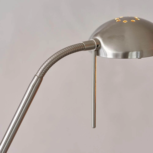 Podwójna lampa podłogowa z regulacją Rome ROME-SC chrom biały