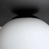 Kulista lampa wisząca Rotonde ABR-LWO-RTO-E14 talerz szklany czarny biały