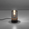 Lampa stołowa nowoczesna PASQUAL szklana czarna z wtyczką na stolik E27 11310-18