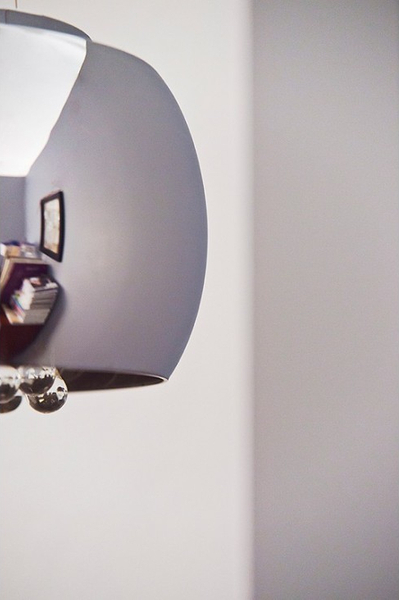 Lampa wisząca crystal Burn okrągła glamour nad łóżko chrom