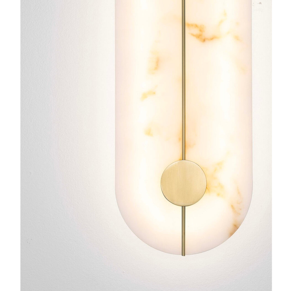 Owalny kinkiet ścienny MAIRANA LE44618 LED 19W 3000K do jadalni biały złoty