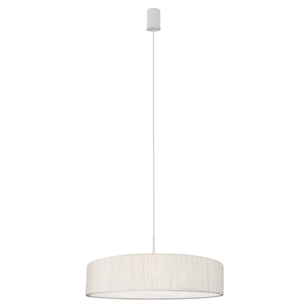 Biała lampa wisząca Turda 8945 abażurowy zwis pokojowy nowoczesny