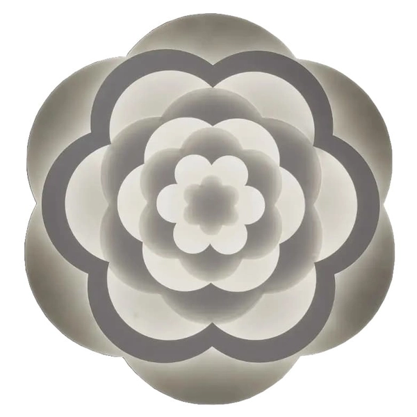 LAMPA sufitowa VEN P-666/4 dekoracyjna OPRAWA plafon LED 74W kwiat biały