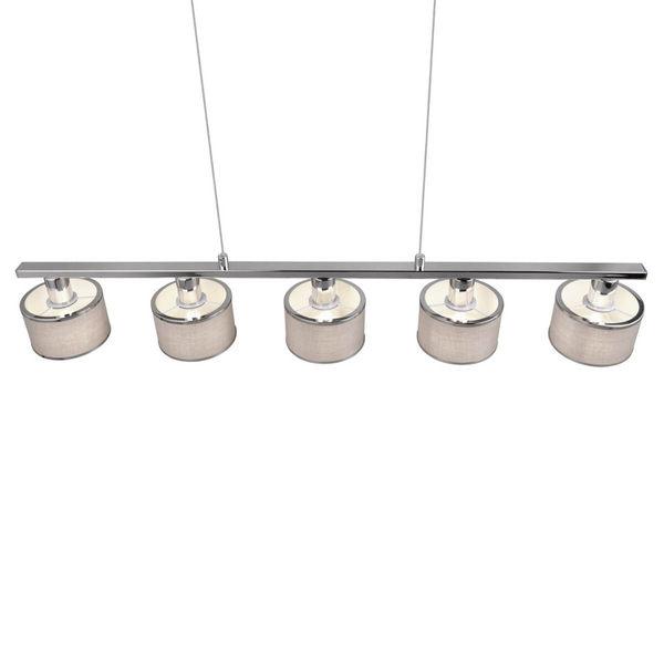 Sypialniana lampa wisząca Karpun 311600506 metal tkanina srebrny