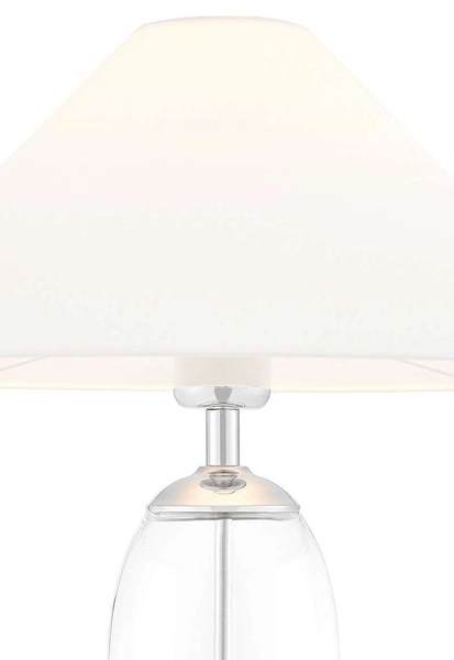 LAMPA stołowa REA 40604101 Kaspa stojąca LAMPKA salonowa biała przezroczysta